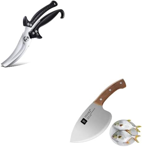 מספריים מטבח נירוסטה מפלדת נירוסטה חבילה בטוחה של מדיח כלים עם סכיני דגים סכין מטבח סכינים מקצועיים