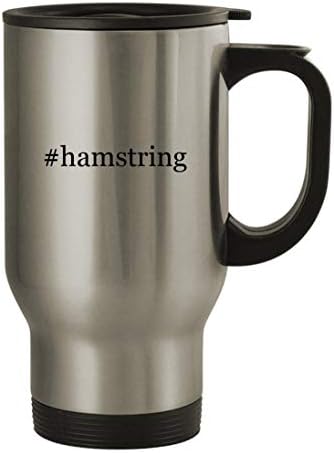 מתנות Knick Knack Hamstring - 14oz פלדת אל חלד hashtag נסיעות ספל קפה, כסף