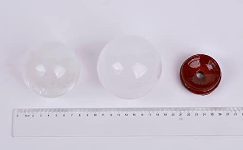 Cnyanfei 80-90 ממ כדור גביש קלציט לבן עם מעמד אבן טבעית כדור קלציט