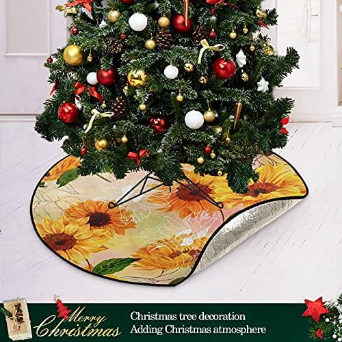 מחצלת עץ חג המולד של חמניות וינטג