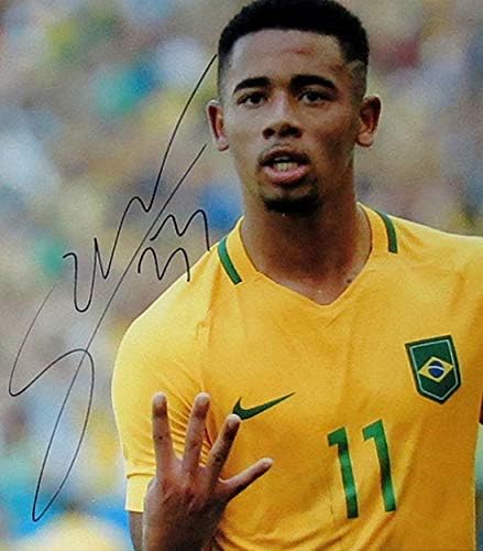 גבריאל ישו ברזיל גביע העולם 11x14 תמונה - PSA DNA COA מאומת - ממוסגר ומקצועי