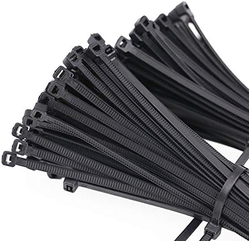 קשרי כבלים שחורים 2.5x100 ממ 1000 חתיכות סגירה עצמית / רגילה