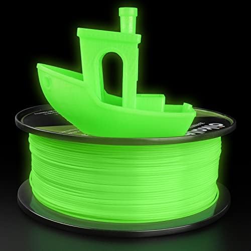 Dikale PLA+ מדפסת תלת מימד חוט ירוק זוהר, 1.75 ממ ללא סבך, משקל נטו 2.2 קילוגרם סליל (1 קג Å, Pla