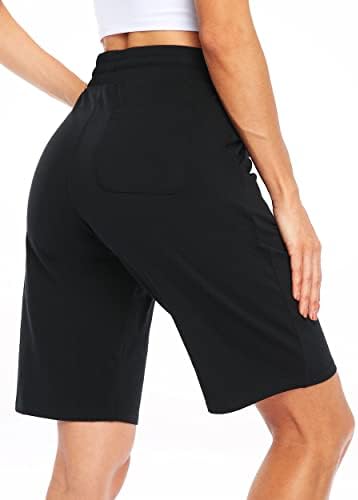 ויליט מכנסיים קצרים לנשים 10 ברמודה כותנה מכנסיים קצרים ארוכים ג'רזי מכנסיים קצרים יוגה אתלטית אימון מכנסיים