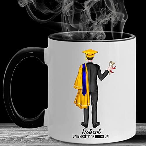 Whidobe סיום מותאם אישית קפה ספל קפה משנת 2023, Custom 11oz 15oz Ceramic Cup, מתנות סיום בהתאמה אישית עבורו, מתנה