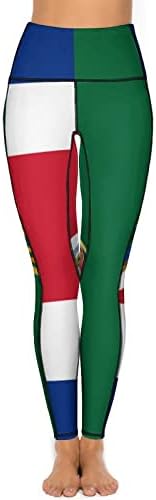 באיקוטואן קוסטה ריקה פורטוגל דגל גבוהה מותן יוגה מכנסיים אימון חותלות עם כיסים לנשים