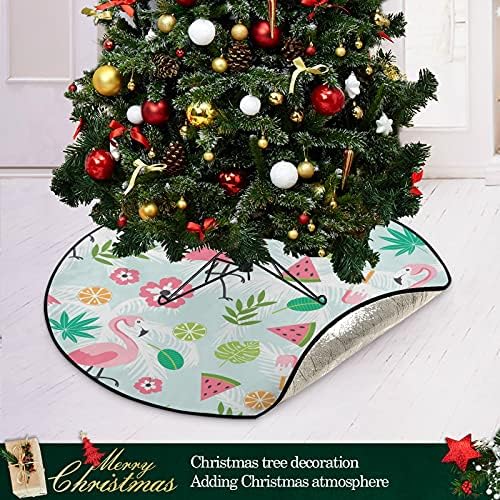 מחצלת עץ חג המולד של שיגואה מחצלת פלמינגו פירות דקל עץ חג המולד מעמד מחצלת עץ חג המולד עץ חג המולד