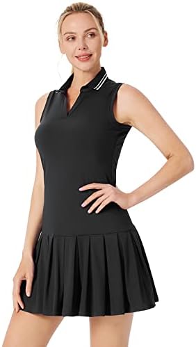 שמלות גולף ללא שרוולים של ג'ק סמית 'סמית' שמלת טניס לנשים שמלות פעילות אתלטית 2 ב 1 S-XXL