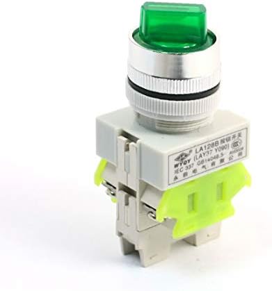 חדש LON0167 660V 10A 3P בורר אור ירוק נעילה עצמית DPST מתג סיבוב (660 ν 10a 3p - Wahlschalter Grünes Licht selbstsichernde