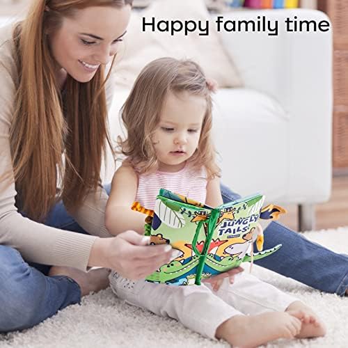 קמטים ספרי תינוקות רכים 0-6 חודשים, תלת מימד מגע מרגישים ספרי בד לתינוקות, לועסים ספרים רכים
