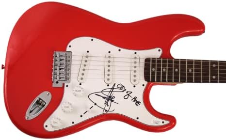 ארנל פינדה חתימה חתימה בגודל מלא מכונית מירוץ אדום פנדר סטרטוקסטר גיטרה חשמלית w/ג'יימס ספנס jsa