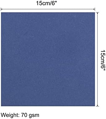 Meccanixity 100 גיליונות אוריגמי נייר כפול צדדי חיל הים כחול 6x6 אינץ