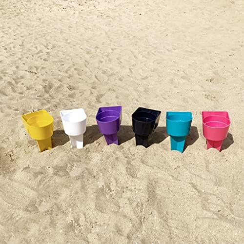 מחזיקי כוסות חוף קווין חוף למשקאות, טלפון סלולרי, מפתח משקפי שמש, מחזיק כוס רכבת חול רב-פונקציונלית,