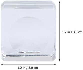 חסימות זכוכית Besportble למלאכות עם חור 3 סמ כדור גביש בסיס זכוכית תצוגה עמד