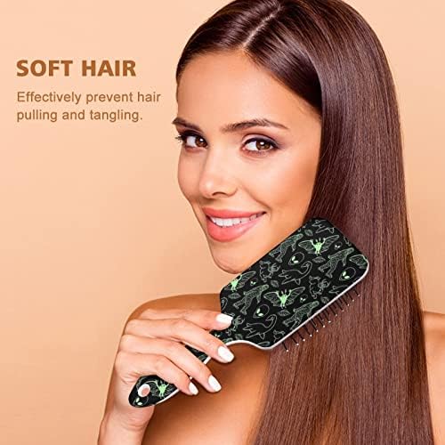 קווים ירוקים דפוס קריפיד מברשת שיער מברשת מברשת חמוד מסרק כרית אוויר לגברים מתנת שיער נשים