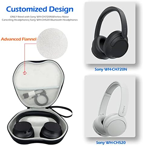 מקרה Xingfudao עבור Sony WH-CH720N אלחוטי רעש מבטל אוזניות/סוני WH-CH520 אוזניות Bluetooth, מארז מגן נגד אנטי-קריאה,