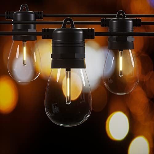 Zuske 240ft LED כבד LED אורות מיתרים חיצוניים עם אדיסון נורות אטומות נורות חיצוניות להחלפת נורות
