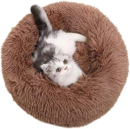 חתול מחמד המלטת, המלטת מלונה קטיפה עבה מעגל כרית, מחצלת חתול, כלב מיטה, חתול מיטת קטיפה, רך ונוח