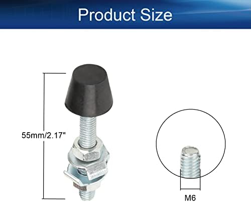 Bettomshin m6x54mm מפלדת פחמן מהדק מכלול בורג עם קצה ציר מעוגל 10 יחידות