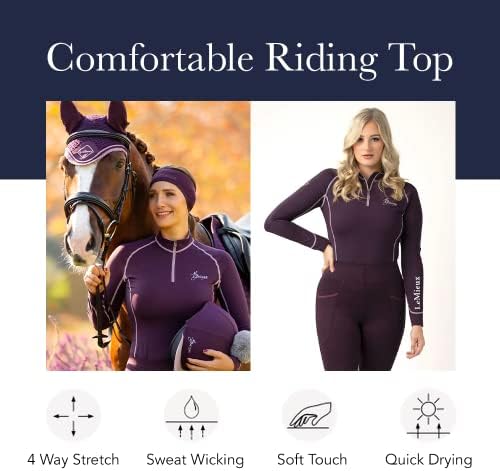 Lemieux Base Layer Layer Top - חולצות תרמיות אתלטיות - בגדי סוסים וציוד לרכיבה על סוסים
