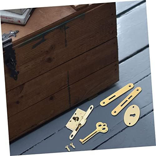 Besportble 6 מגדיר קופסא עץ אביזרי חומרת עץ סגסוגת אבץ קופסת קופסת תכשיטים