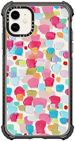 Casetify Ultra Impact Case לאייפון 11 - Magenta Confetti - ברור שחור