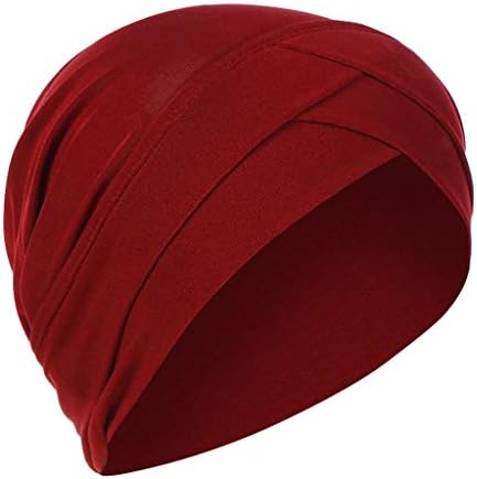 טורבן כובע לנשים מוצק צבע בימס למתוח הודו בארה ' ב רפוי הכימותרפיה כפת טורבן נשים אלסטי כיסוי ראש