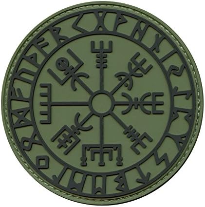 זית Drab Od Green Vegvisir Viking Compass