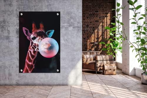 מסגרת זכוכית אקרילית קריפטוניט סדרת ניאון חיה מודרנית סדרת ניאון בעלי חיים - אמנות קיר אקרילי NFT - תמונות הדפסת