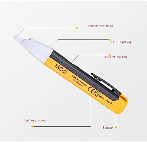 מחוון חשמלי WYFDP 90-1000V שקע שקע AC גלאי מתח גלאי גלאי חיישן בוחן עט עט LED LED עפרון בדיקת מגע
