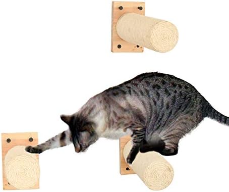 3 יחידות קיר רכוב גרדן חתול שריטה הודעה סיסל מגרד הודעות עם בסיס, חתלתול מדפי מוטות קיטי טיפוס מדפי