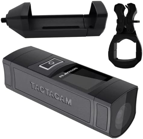 מצלמת פעולה של Tactacam 6.0, 4K 60 fps, 8x זום, עמיד למים, ייצוב תמונה משולב, פעולת מגע אחת + אפשרויות