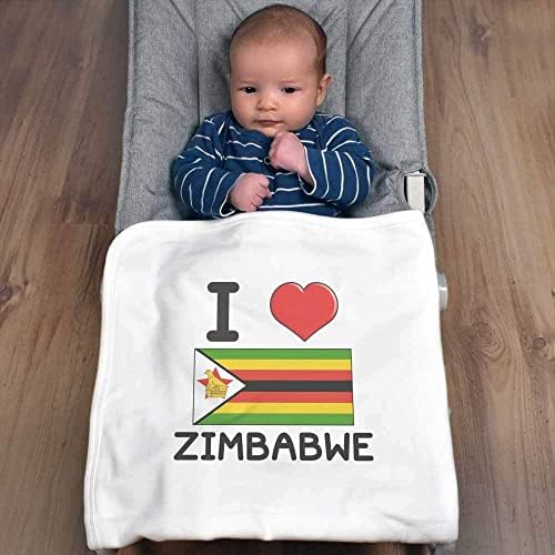 Azeeda 'אני אוהב זימבבואה' שמיכה / צעיף כותנה