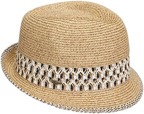 פאנקי ג ' אנק עד50 + נשים מתכוונן ססגוניות ארוג דפוס קצר שולי פדורה כובע
