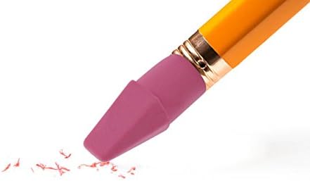 עיפרון Emraw מחקים עליונים בצבע ורוד כיף מיני איזמל מחק מכסה עליון לכל עיפרון סטנדרטי - שימוש בבית הספר,