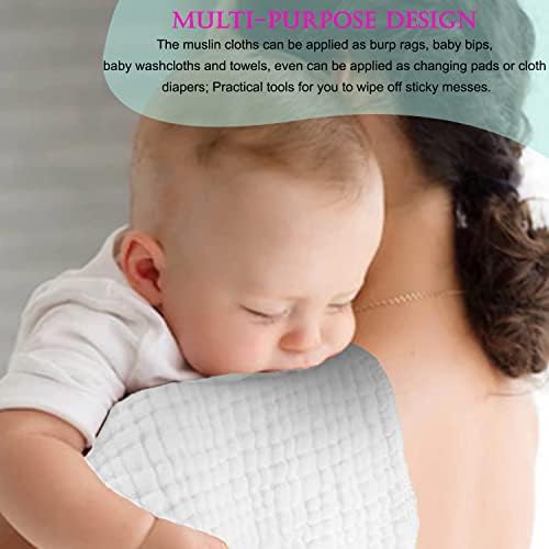 BELIZ MUSLIN BURP FLATIONS - בגדי גלידה לתינוק, ילדה, כותנה אורגנית, חיתולי בד, מטליות גלידה לתינוקות, 6