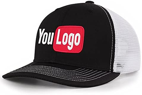 רקמת לוגו מותאם אישית כובעי נהג משאית לגברים כובע רשת מתכוונן בחוץ כובע בייסבול