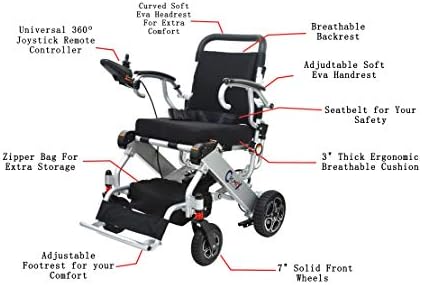קרומקס מתקפל וקל משקל חשמלי כיסא גלגלים-2021 דגם חדש נוח כבד החובה חשמלי כיסא גלגלים למבוגרים תעופה נסיעות כוח