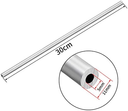 uxcell 4 pcs 6063 חלקה אלומיניום צינור צינור ישר אורך מטר וחצי 0.351 אינץ 'מזהה 0.429 אינץ' OD