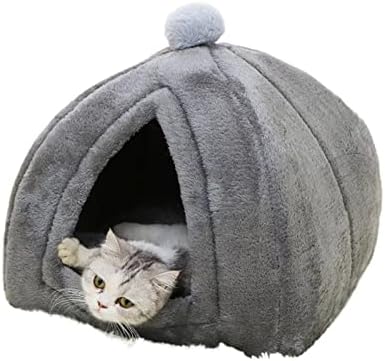 מיטה לחיות מחמד סיטונאי חתול קן חורף חם מלונה ארבע עונות אוניברסלי חתול בית חצי סגור חתול מיטת בית מיטה