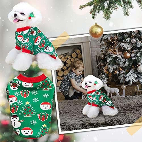 רויו כלב קיץ חולצות הוואי סגנון פרחוני לחגוג כלב חג המולד עם בגדי שלך חג המולד חתול חם לחיות מחמד