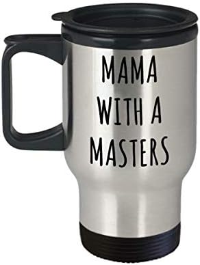 ספל תואר Masters & Twine Hollywood & Twine לאמא אמא עם בית ספר לתואר שני במאסטרס מתנה לנירוסטה מפלדת נירוסטה