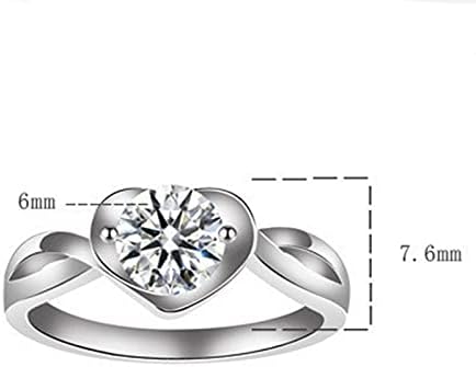 יסטו אנילוס פארה מוג ' ר לב בצורת יהלומי זירקון נסיכת טבעת אירוסין אישית נשים של טבעות אצבע אמצעית טבעות