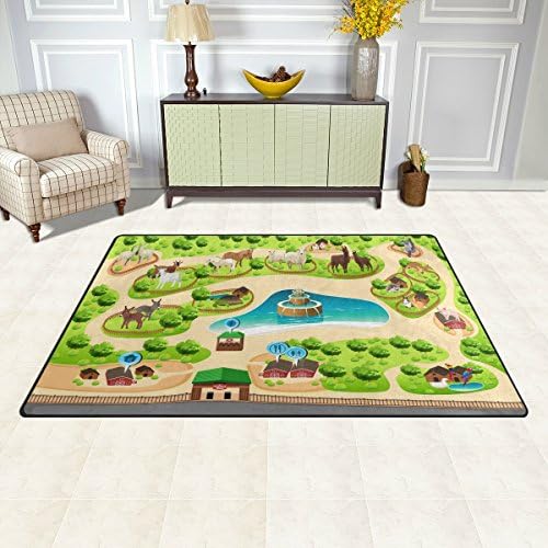 שטיח אזור ווליי, ליטוף גן חיות שטיח רצפת שטיח ללא החלקה למגורים של מעונות חדר מעונות עיצוב חדר שינה 31x20