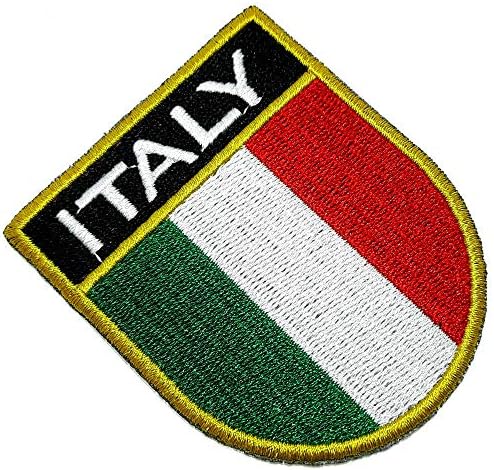 BP0030ET 01 BR44 איטליה דגל טלאי רקום עד אחיד, אופנוען אפוד, קימונו, ברזל או תפור