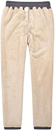 סנולי גברים של חורף חם שרפ מרופד מכנסי טרנינג ריצה פעיל תרמית צמר מכנסיים