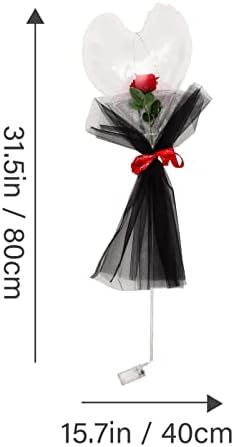 קישוטי חתונה של Amosfun תפאורה לחתונה בלונים ברורים 2 יחידים אהבה זוהרת בצורת לב צורה זוהר זר ורדים עיצוב