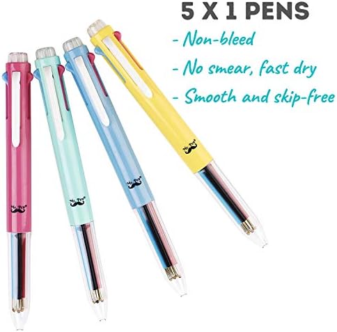 מר פן- עטים רב-צבעוניים, רב-צבעוני 5 ב 1 עטים בכדור, חבילה 4, עט רב-צבעוני בעט אחד, עט צבעוני,