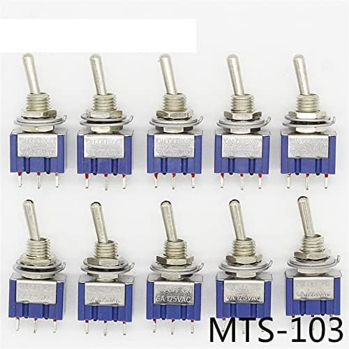 AHAFEI 10 יחידות ON-OEST-ON-ON 3 PIN 3 מיקום MINI THACKING THIGHT מתג AC 125V/6A 250V/3A
