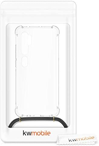 CWMobile Crossbody Case התואם ל- Xiaomi Mi Note 10/הערה 10 Pro Case - ברור כיסוי טלפון TPU עם רצועת כבל